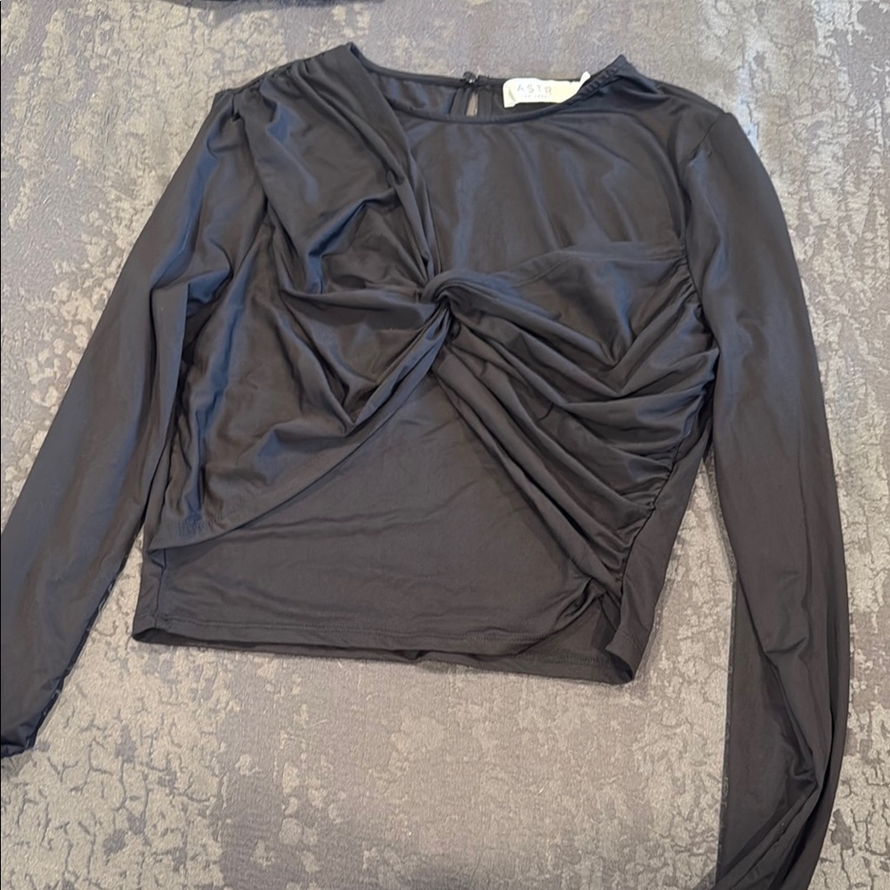 Elegant Black Long Sleeve Top